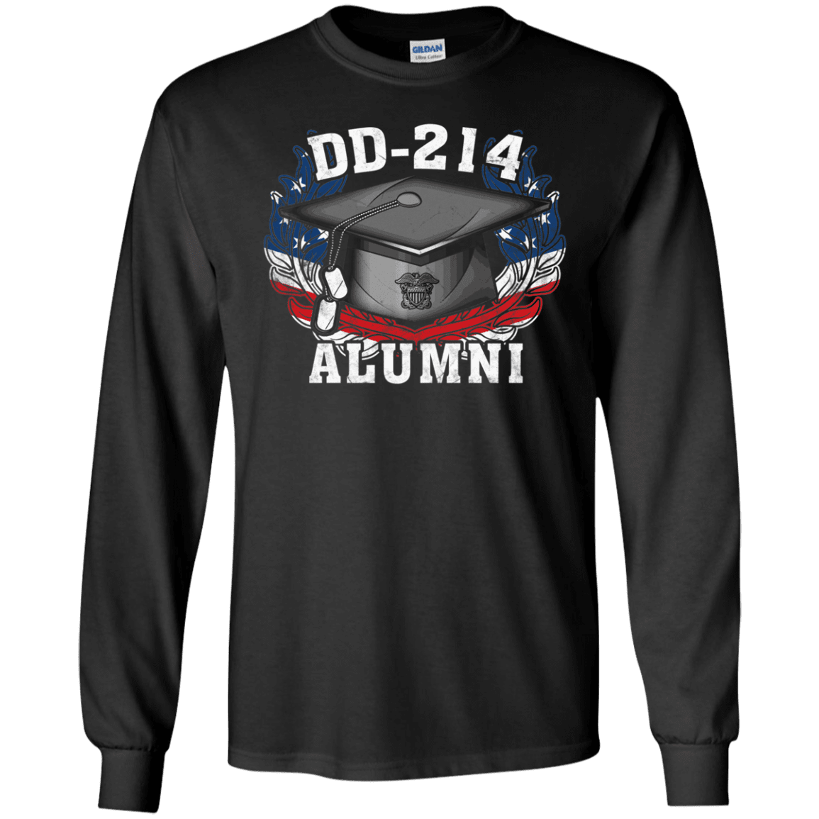 DD 214 Alumni Navy Veteran Men Front T Shirts-TShirt-Navy-Veterans Nation