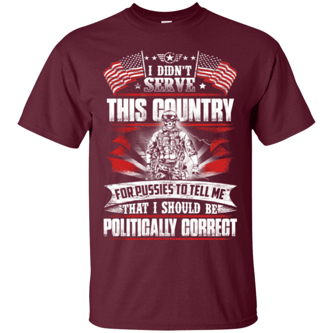 Military T-Shirt "I DIDN'T SERVE THIS COUNTRY"-TShirt-General-Veterans Nation