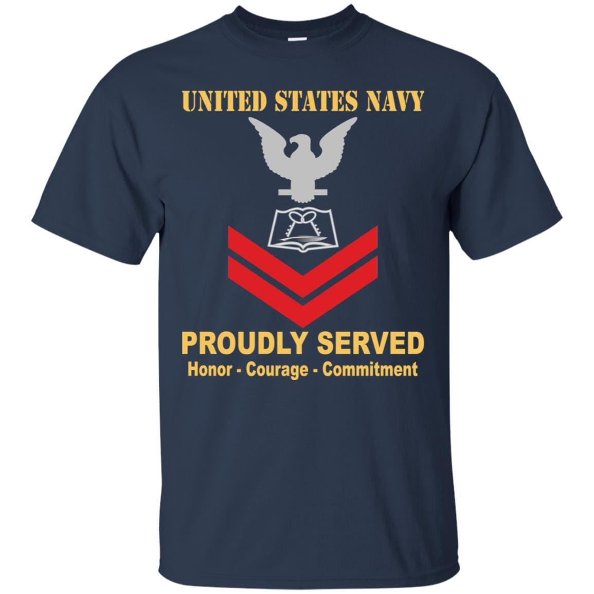 Navy Culinary Specialist Navy CS E-5 Rating Badges Proudly Served T-Shirt For Men On Front-TShirt-Navy-Veterans Nation