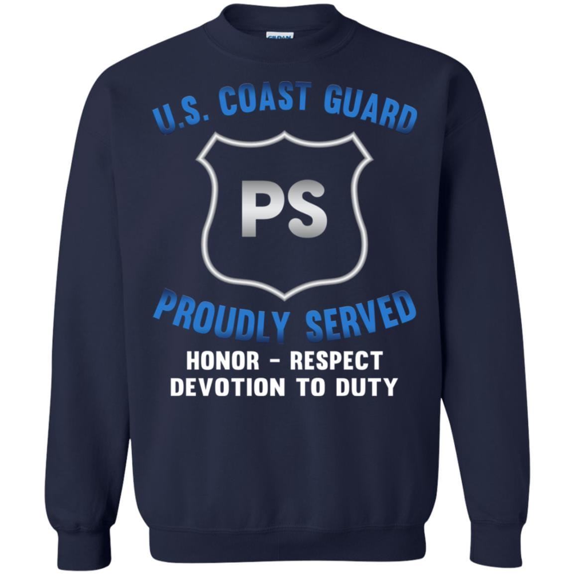 USCG PORT SECURITY SPECIALIST PS Logo Proudly Served T-Shirt For Men On Front-TShirt-USCG-Veterans Nation