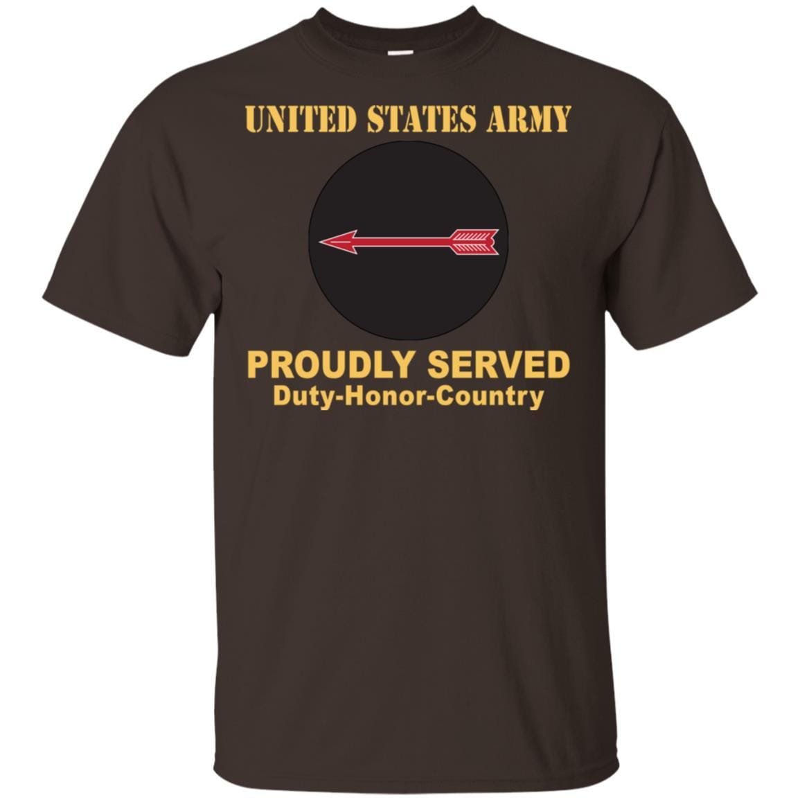 US ARMY CSIB ASYMMETRIC WARFARE GROUP- Proudly Served T-Shirt On Front For Men-TShirt-Army-Veterans Nation