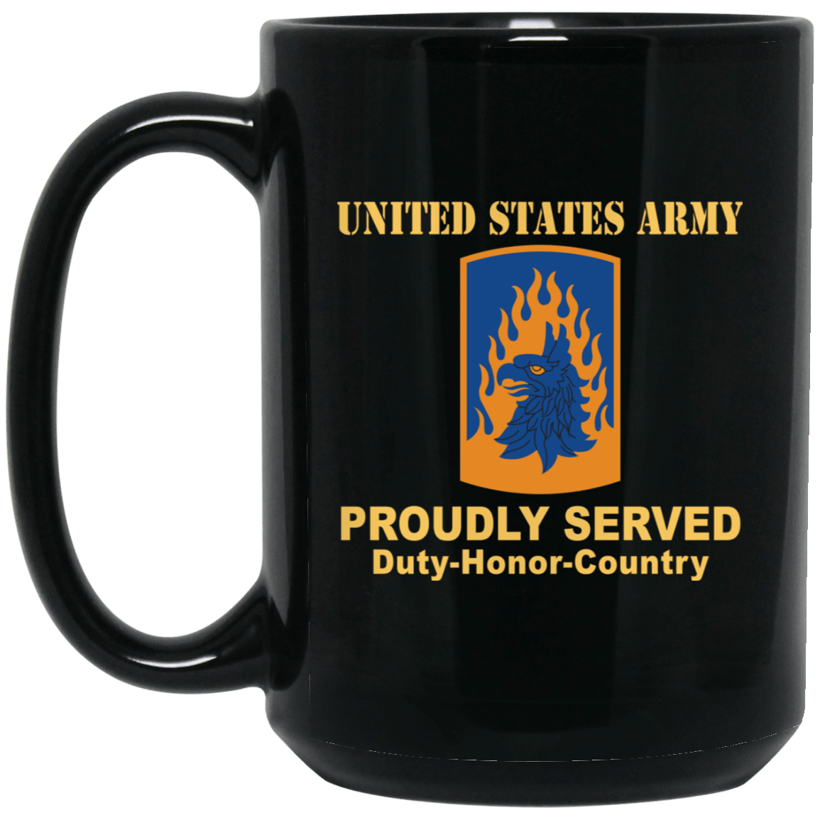 US ARMY 12TH COMBAT AVIATION BRIGADE- 11 oz - 15 oz Black Mug-Mug-Army-CSIB-Veterans Nation