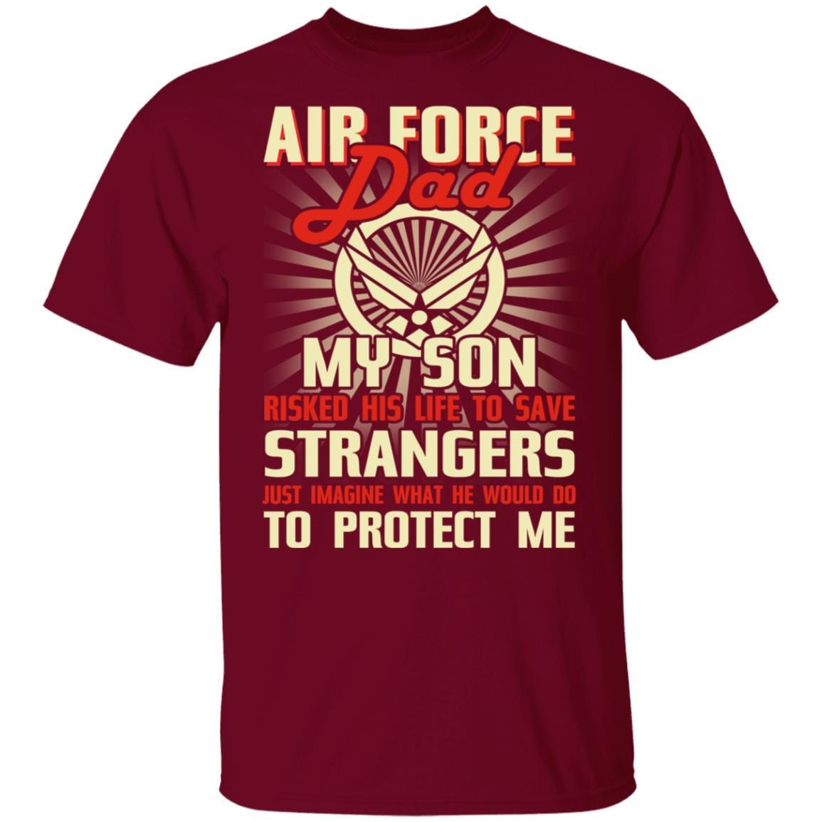 Air Force Dad T-Shirt On Front-T-Shirts-Veterans Nation