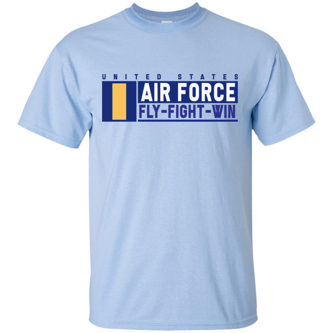 US Air Force O-1 Second Lieutenant Fly - Fight - Win T-Shirt On Front For Men-TShirt-USAF-Veterans Nation