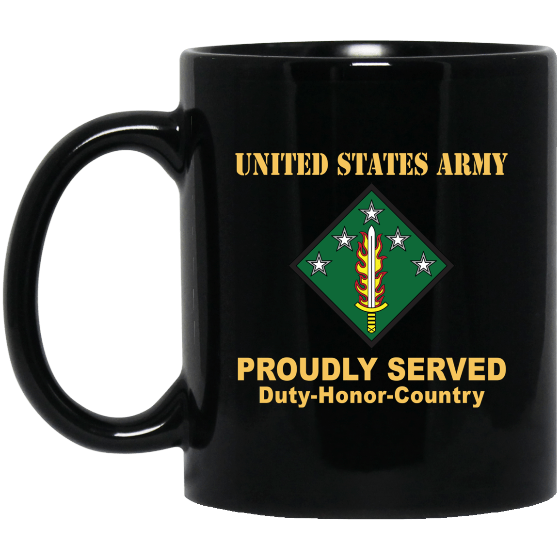 US ARMY 20TH SUPPORT COMMAND (CBRNE)- 11 oz - 15 oz Black Mug-Mug-Army-CSIB-Veterans Nation