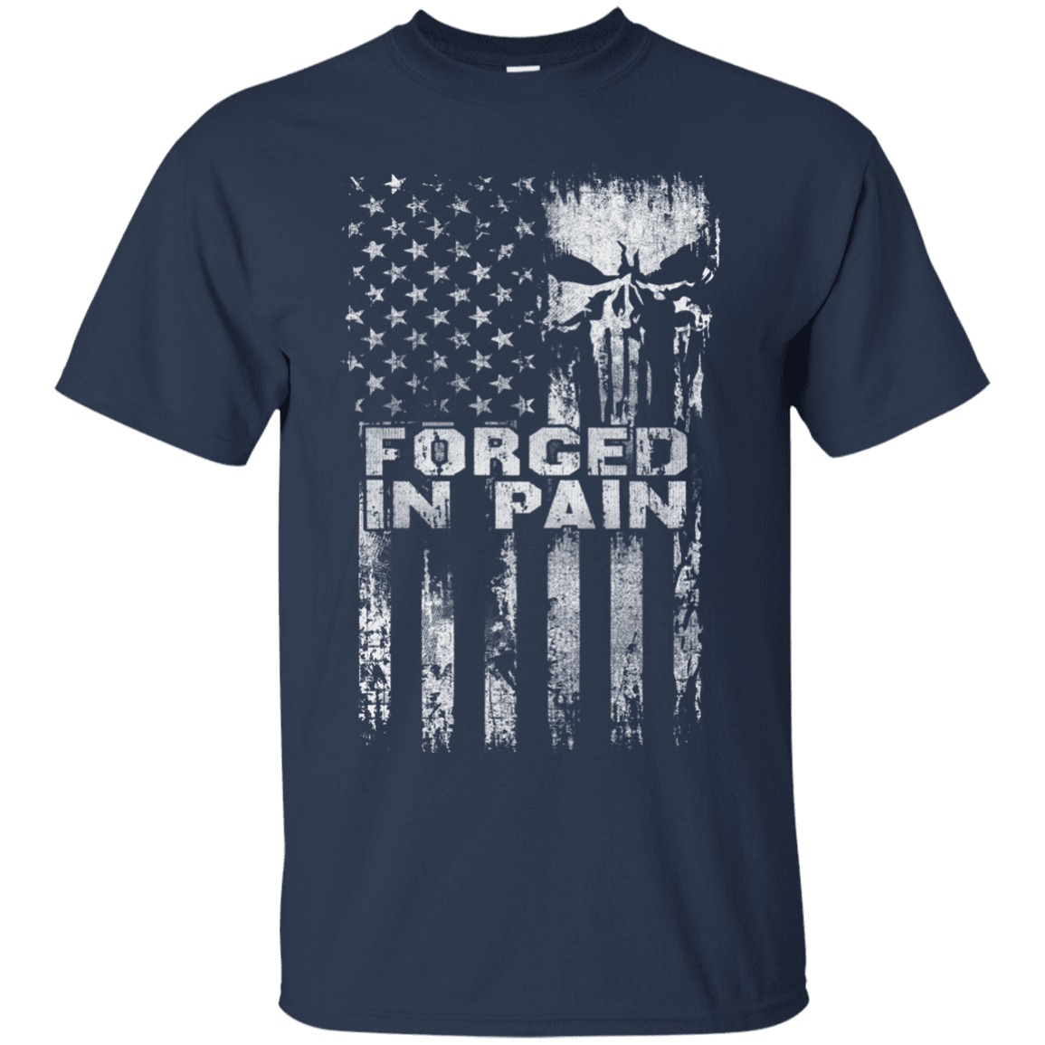 Military T-Shirt "VETERAN FORGED IN PAIN"-TShirt-General-Veterans Nation