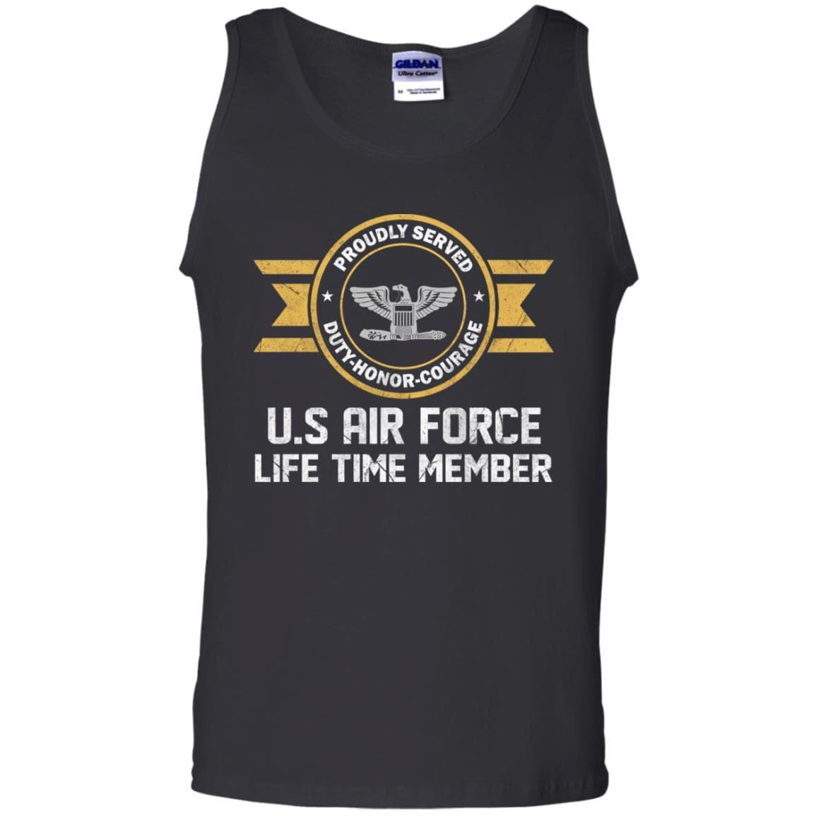 Life time member-US Air Force O-6 Colonel Col O6 Field Officer Ranks Men T Shirt On Front-TShirt-USAF-Veterans Nation