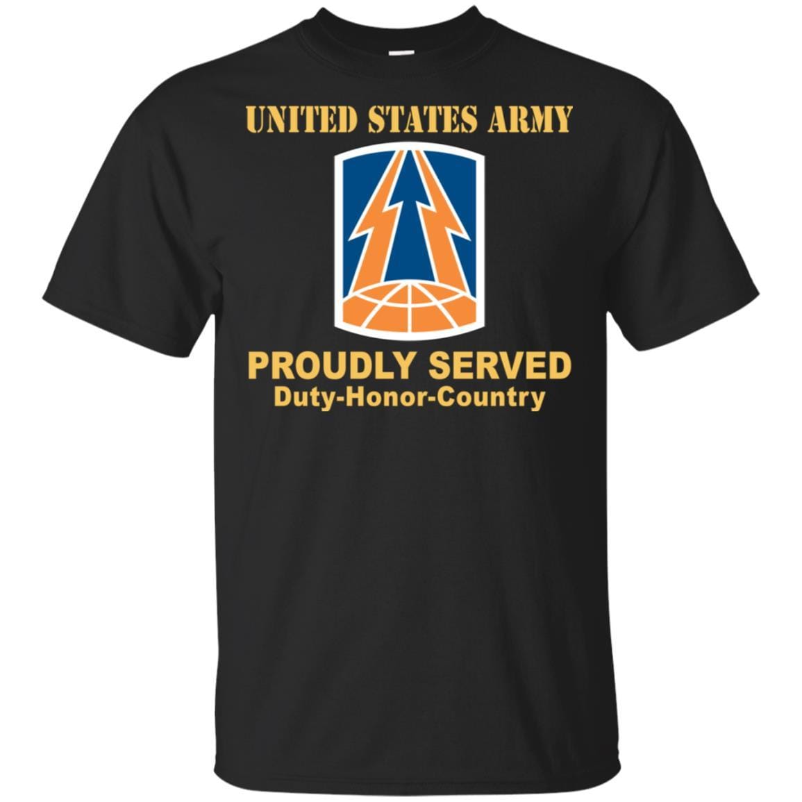 US ARMY 335TH SIGNAL COMMAND- Proudly Served T-Shirt On Front For Men-TShirt-Army-Veterans Nation