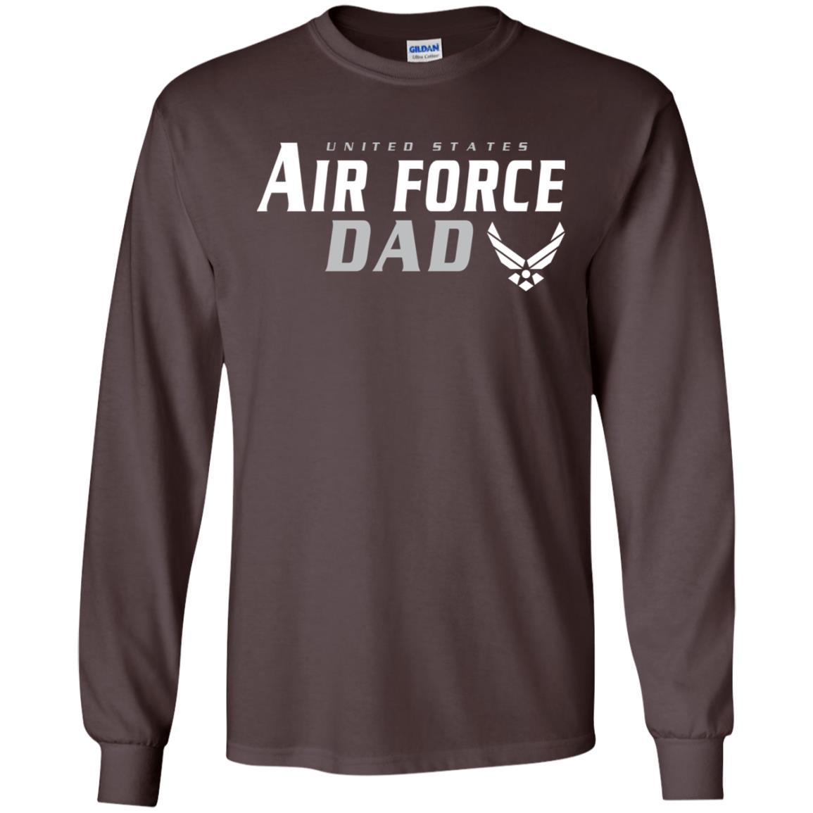 US Air Force Dad T-Shirt On Front-TShirt-USAF-Veterans Nation