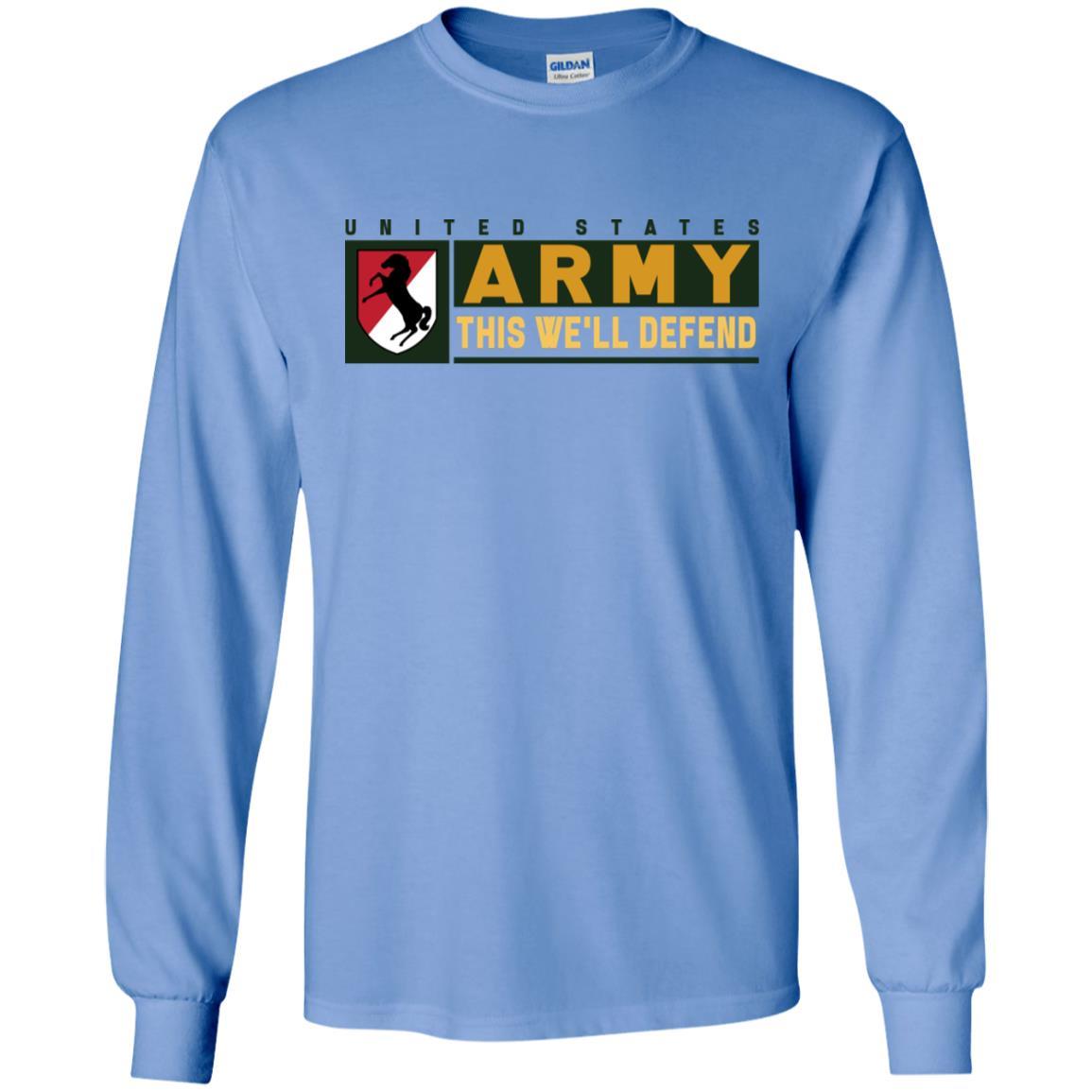 US Army 11TH ARMORED CAVALRY REGIMENT- This We'll Defend T-Shirt On Front For Men-TShirt-Army-Veterans Nation