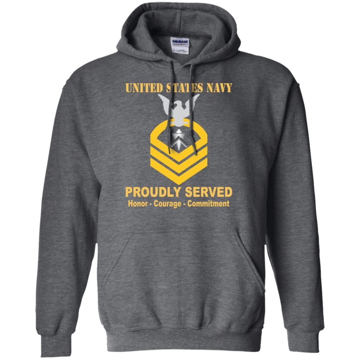 U.S Navy Builder Navy BU E-7 Rating Badges Proudly Served T-Shirt For Men On Front-TShirt-Navy-Veterans Nation