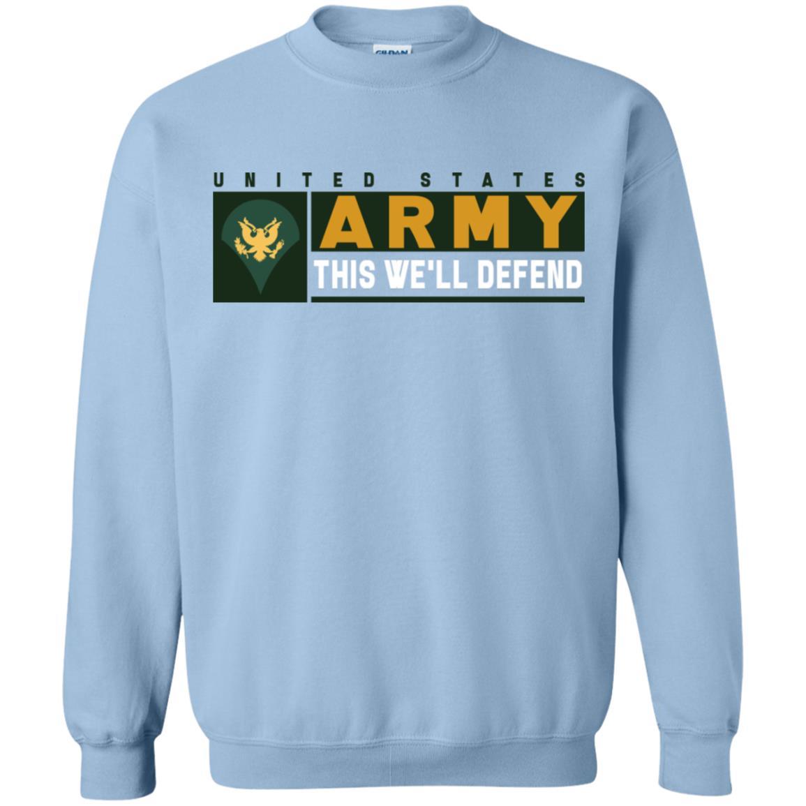 US Army E-4 SPC This We Will Defend Long Sleeve - Pullover Hoodie-TShirt-Army-Veterans Nation