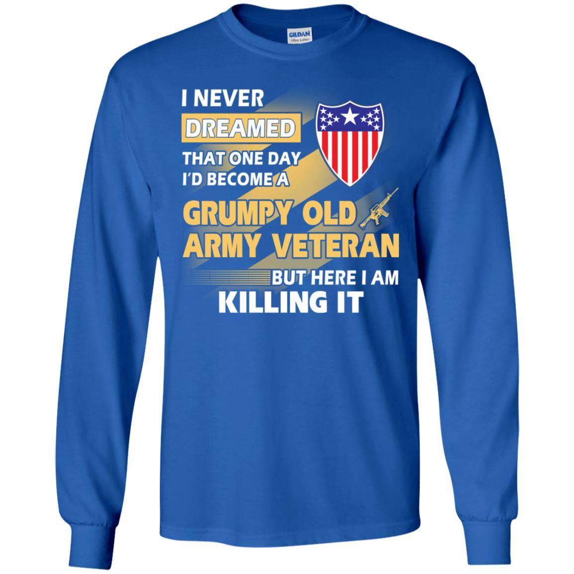 US Army T-Shirt "Adjutant General Grumpy Old Veteran" On Front-TShirt-Army-Veterans Nation