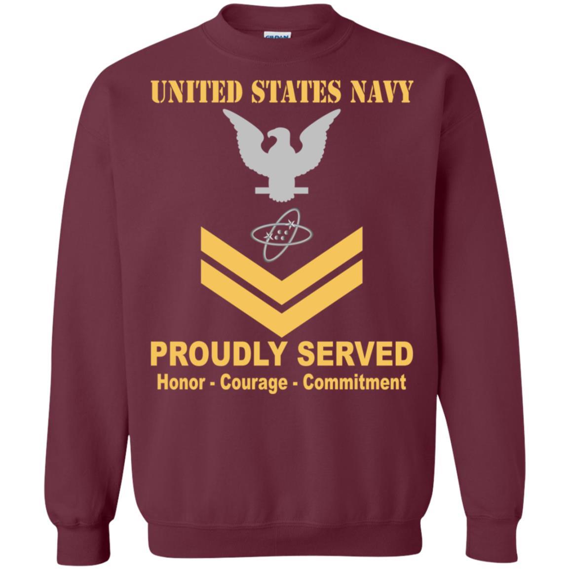 U.S Navy Electronics technician Navy ET E-5 Rating Badges Proudly Served T-Shirt For Men On Front-TShirt-Navy-Veterans Nation