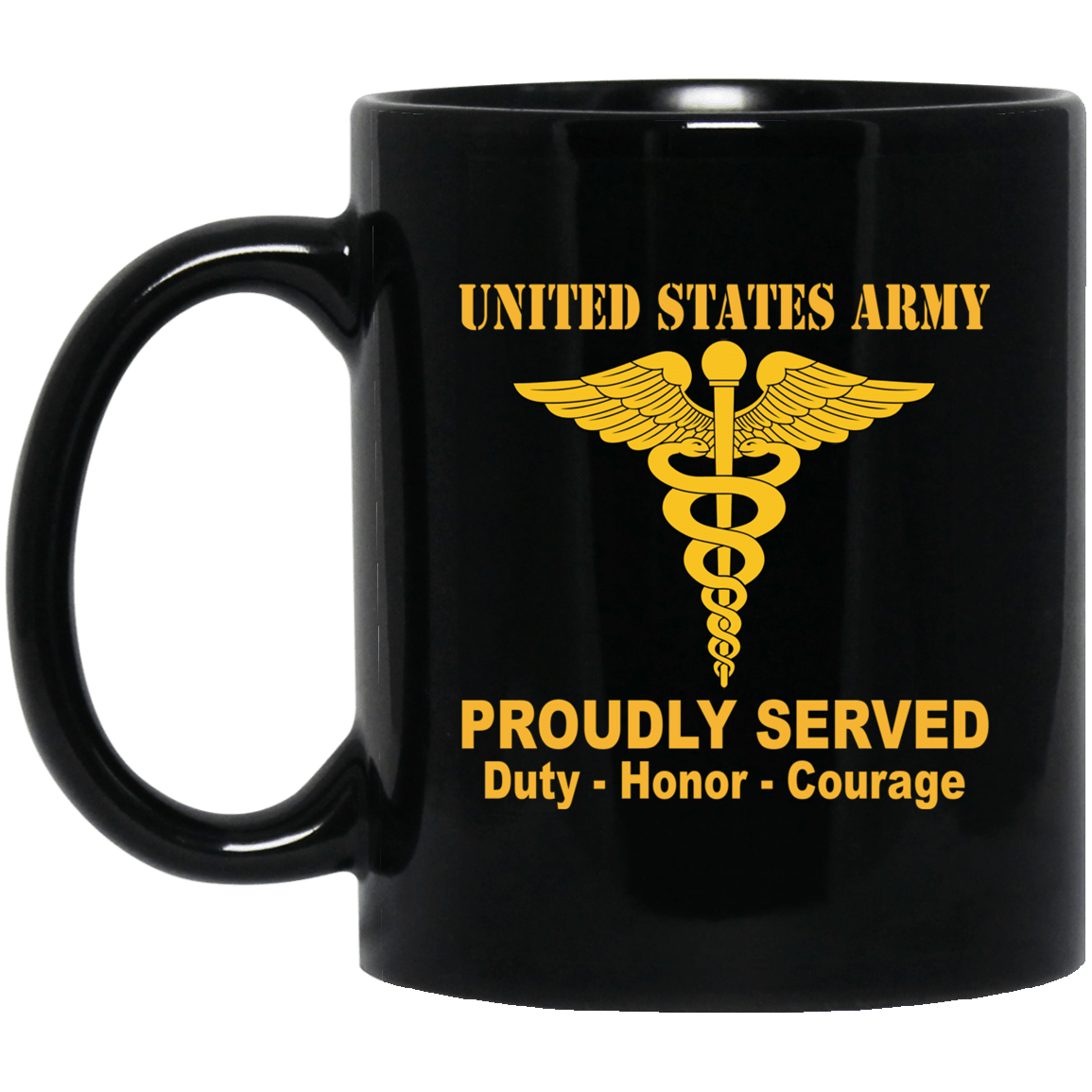 US Army Medical Corps Black Mug 11 oz - 15 oz-Mug-Army-Branch-Veterans Nation