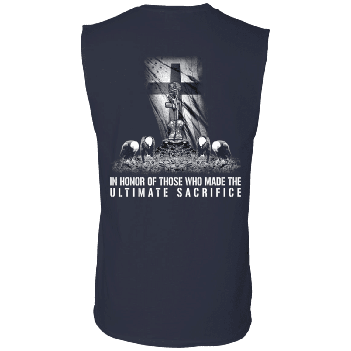 Military T-Shirt "Veteran - In Honor of Those Who Made The Ultimate Sacrifice"-TShirt-General-Veterans Nation