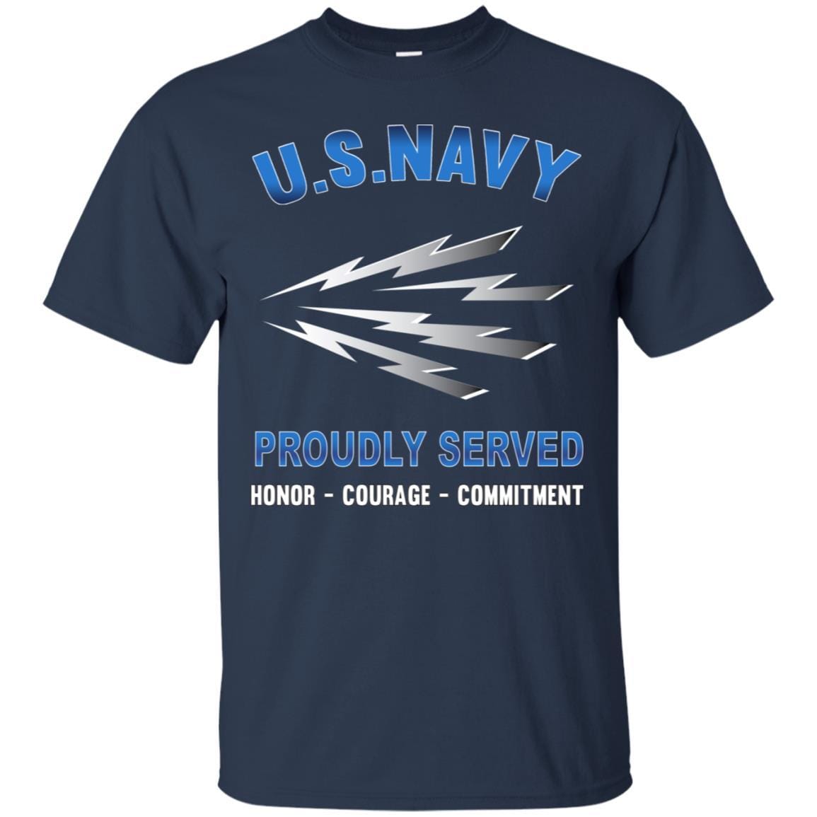 U.S Navy Radioman Navy RM - Proudly Served T-Shirt For Men On Front-TShirt-Navy-Veterans Nation