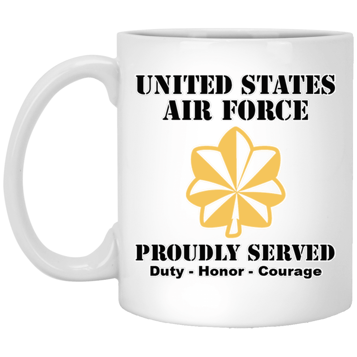 US Air Force O-4 Major Maj O4 Field Officer Ranks White Coffee Mug - Stainless Travel Mug-Mug-USAF-Ranks-Veterans Nation
