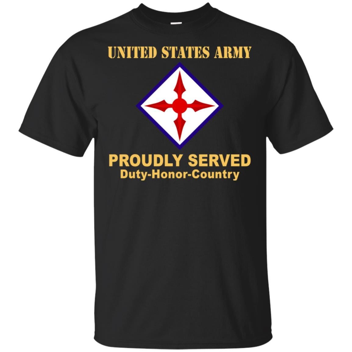 US ARMY 77 AVIATION BRIGADE- Proudly Served T-Shirt On Front For Men-TShirt-Army-Veterans Nation