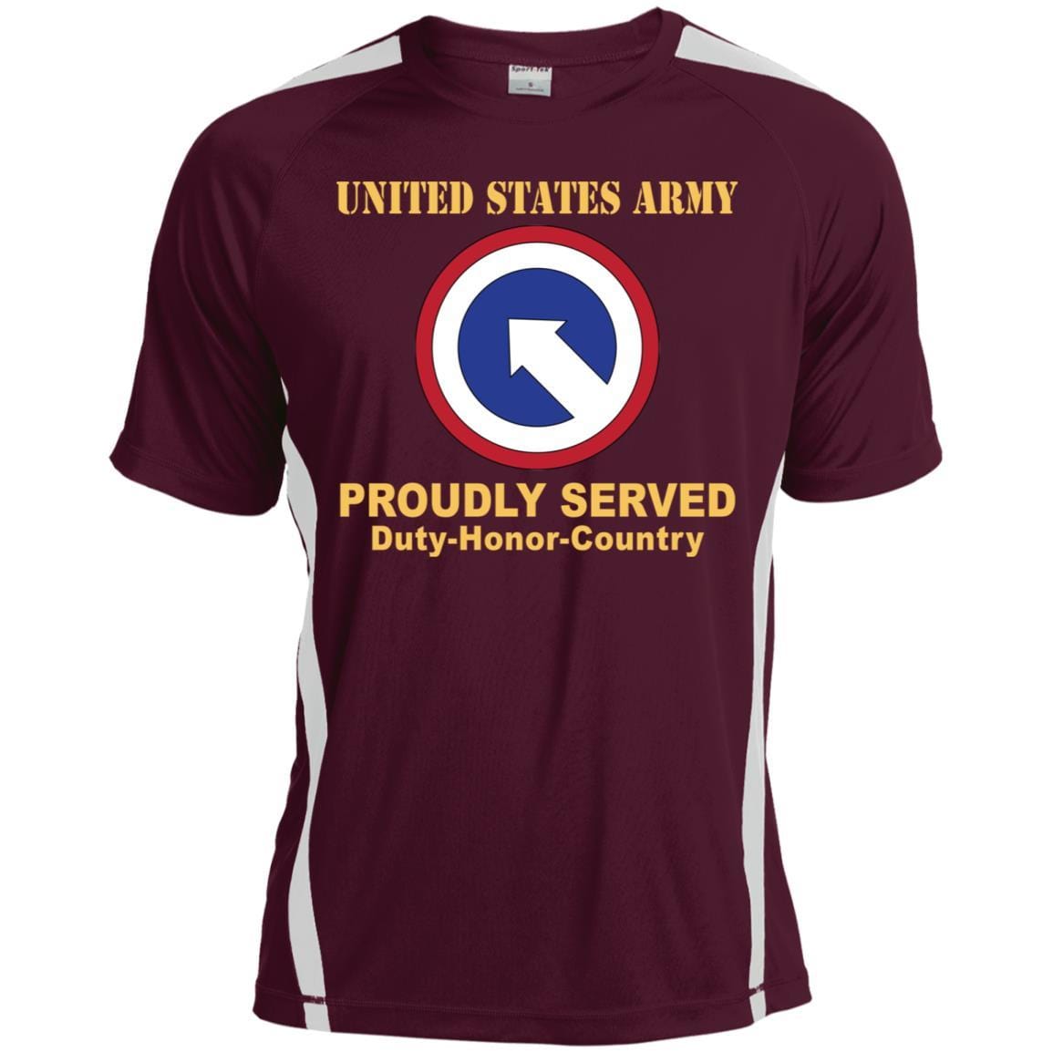 US ARMY 1ST SUSTAINMENT- Proudly Served T-Shirt On Front For Men-TShirt-Army-Veterans Nation