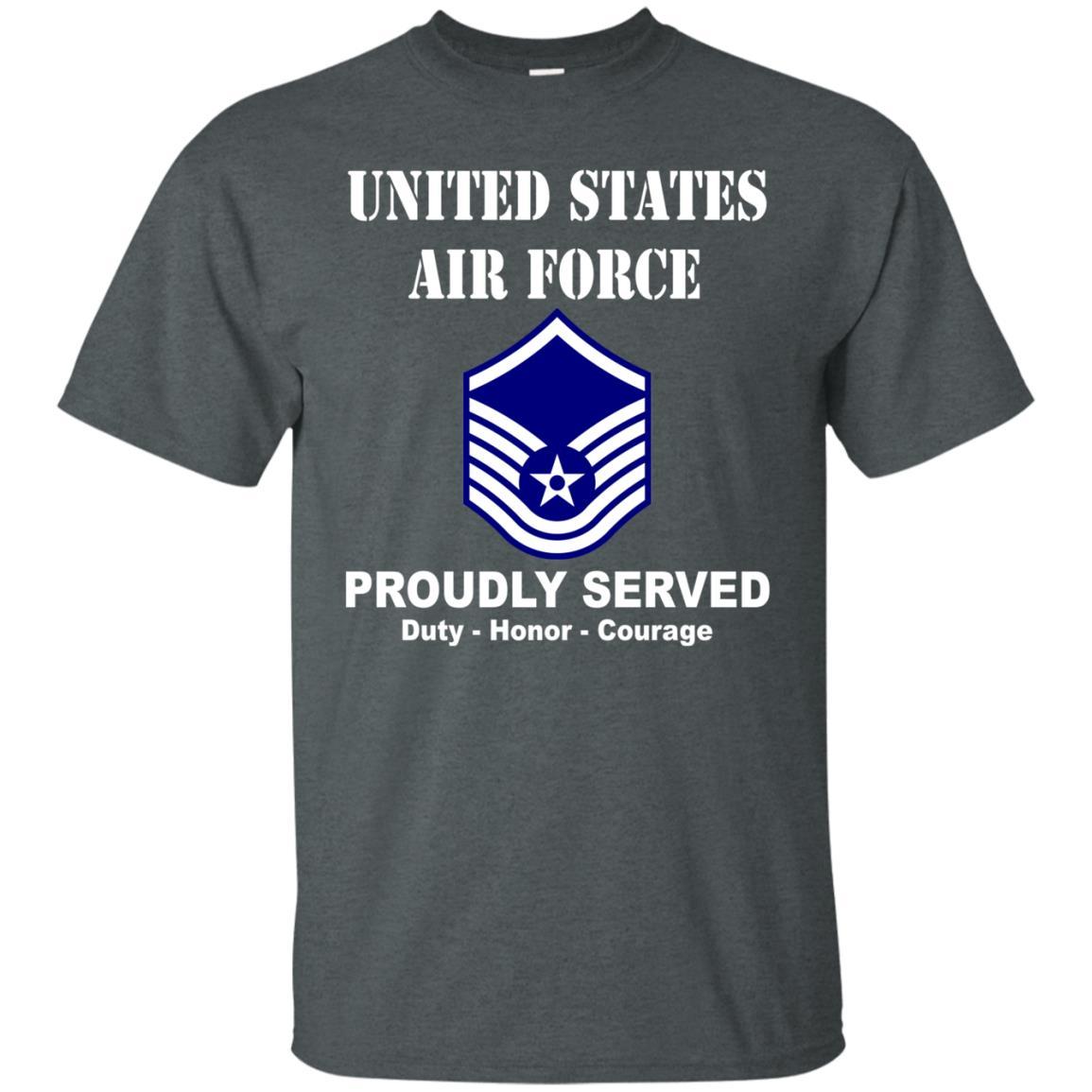 US Air Force E-7 Master Sergeant MSgt E7 Noncommissioned Officer Ranks Men Front T Shirt For Air Force-TShirt-USAF-Veterans Nation