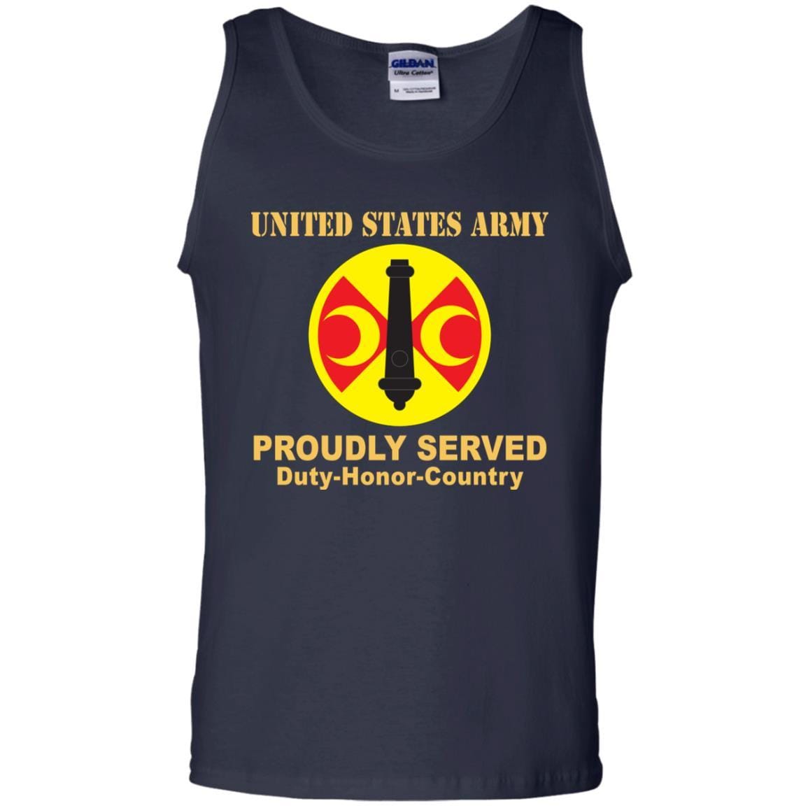 US ARMY 210TH FIRES BRIGADE- Proudly Served T-Shirt On Front For Men-TShirt-Army-Veterans Nation