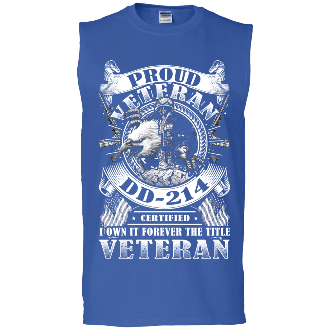 Military T-Shirt "Proud Veteran DD 214" Front-TShirt-General-Veterans Nation