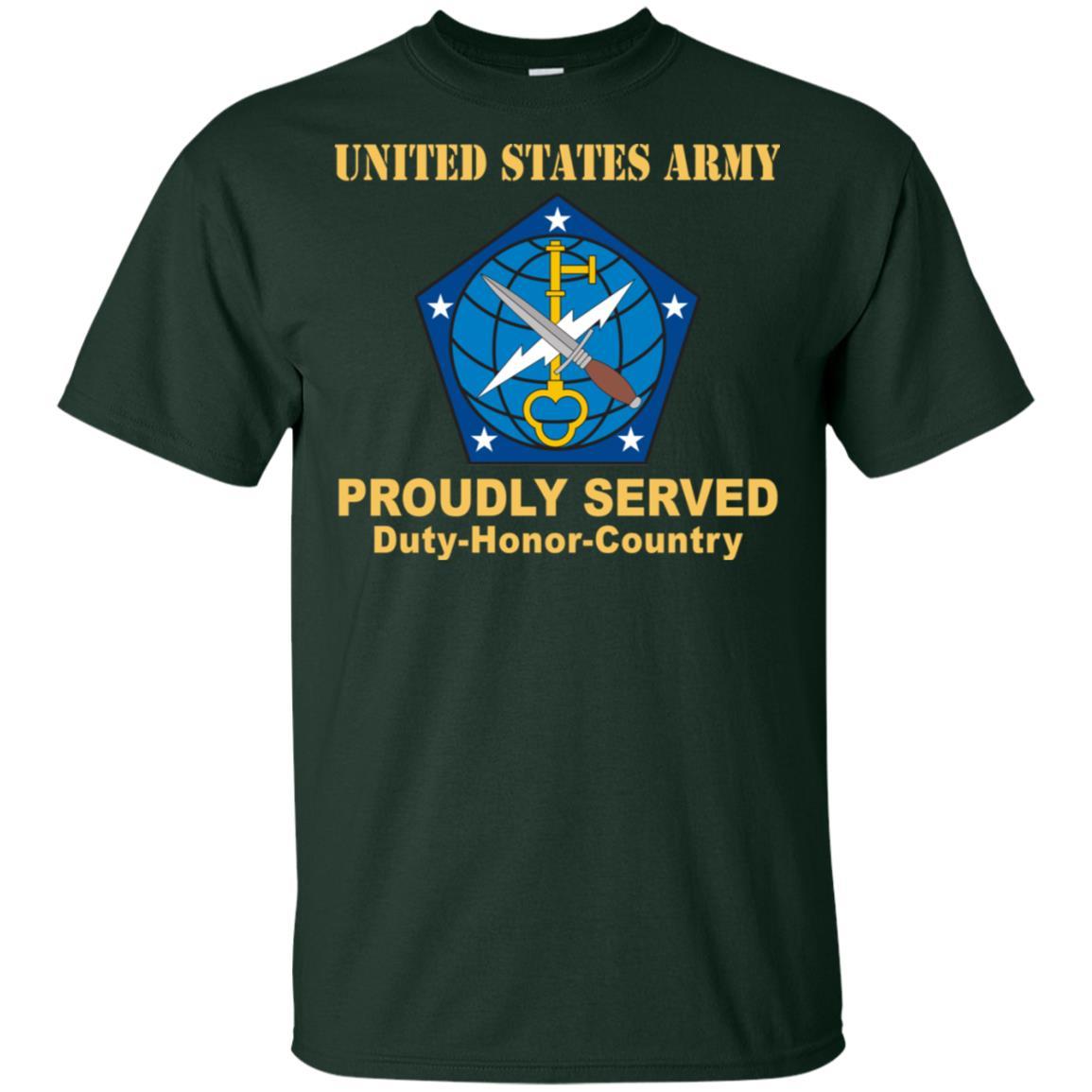 US ARMY 704TH MILITARY INTELLIGENCE BRIGADE- Proudly Served T-Shirt On Front For Men-TShirt-Army-Veterans Nation