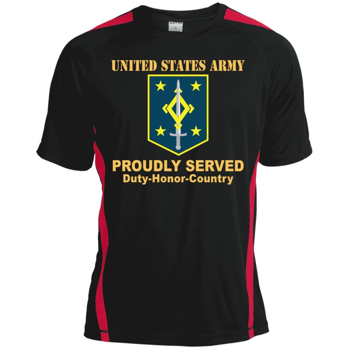 US ARMY 4TH MANEUVER ENHANCEMENT BRIGADE- Proudly Served T-Shirt On Front For Men-TShirt-Army-Veterans Nation