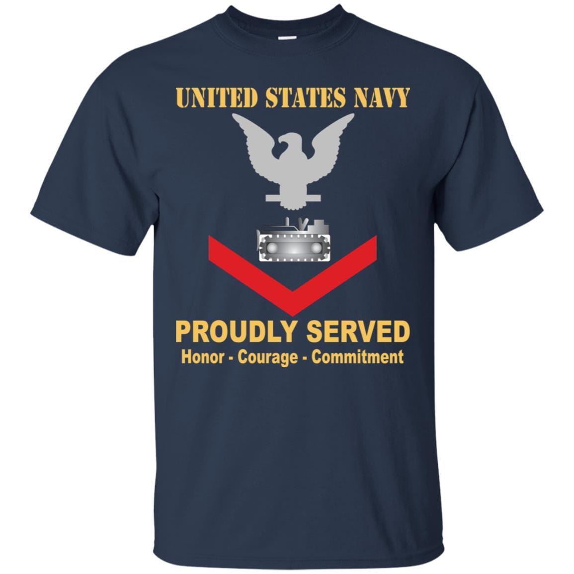 Navy Equipment Operator Navy EO E-4 Rating Badges Proudly Served T-Shirt For Men On Front-TShirt-Navy-Veterans Nation