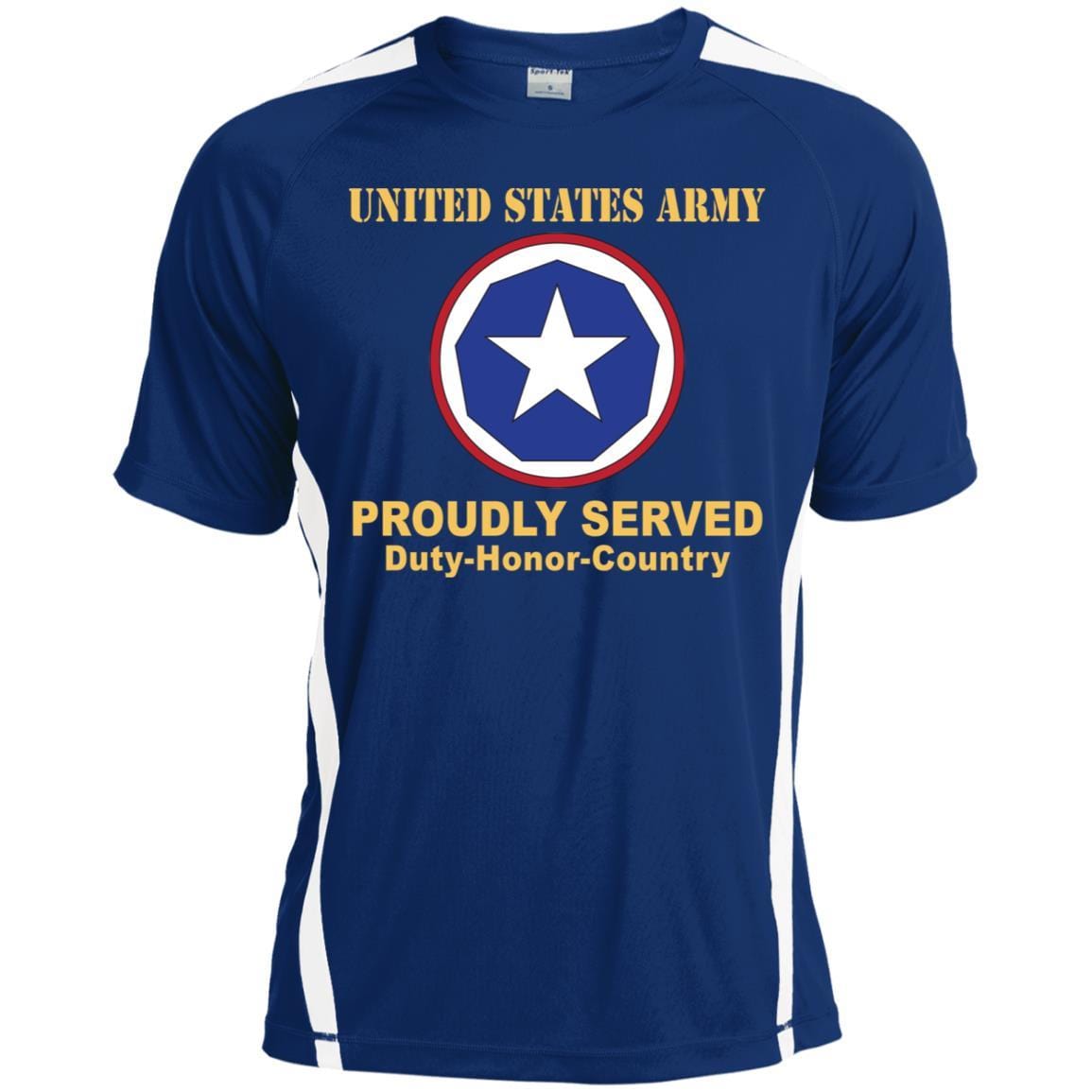 US ARMY 9TH SUPPORT COMMAND- Proudly Served T-Shirt On Front For Men-TShirt-Army-Veterans Nation