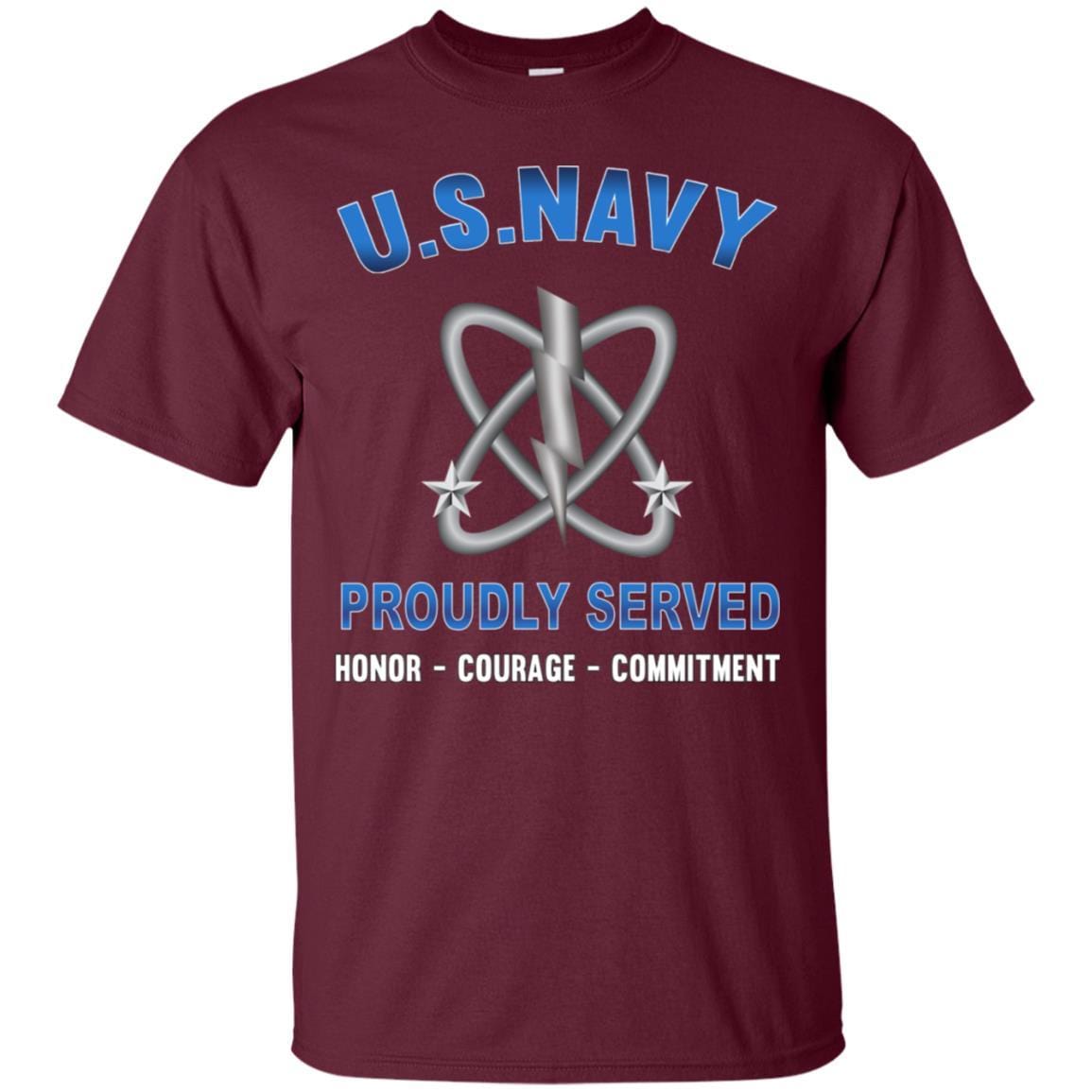 Navy Electronics Warfare Technician Navy EW - Proudly Served T-Shirt For Men On Front-TShirt-Navy-Veterans Nation