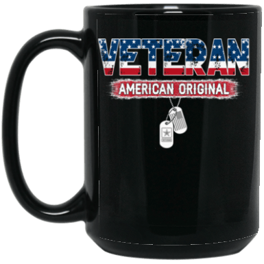 US Army Veteran American Original 11 oz - 15 oz Black Mug-Mug-Army-Logo-Veterans Nation