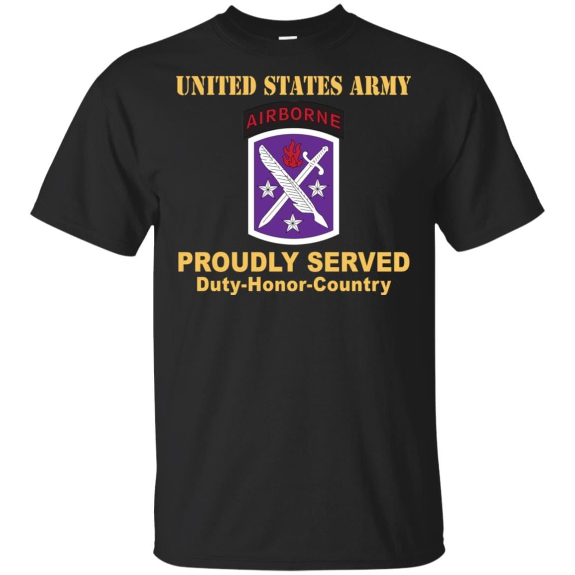 US ARMY 95TH CIVIL AFFAIRS BRIGADE - Proudly Served T-Shirt On Front For Men-TShirt-Army-Veterans Nation