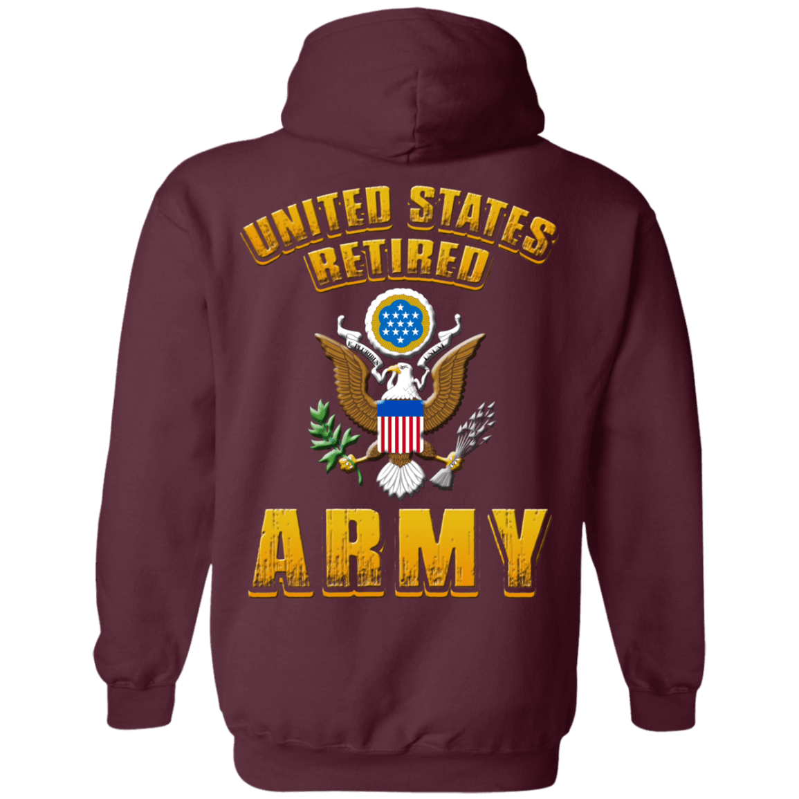 US Retired Army Veteran Back T Shirts-TShirt-Army-Veterans Nation
