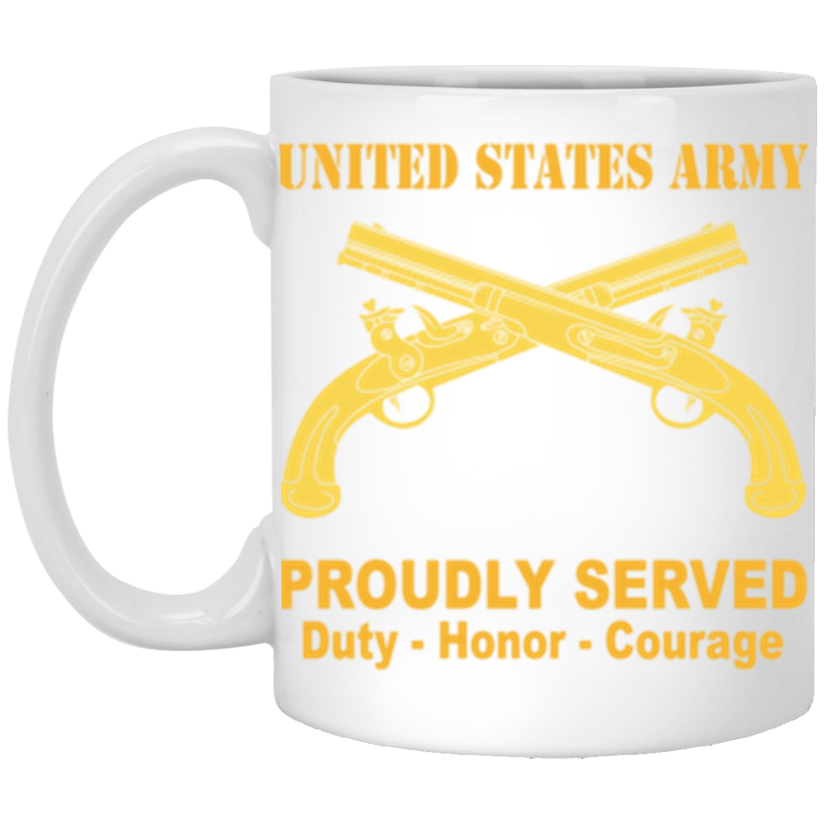 US Army Military Police Corps Proudly Served Core Values 11 oz. White Mug-Drinkware-Veterans Nation