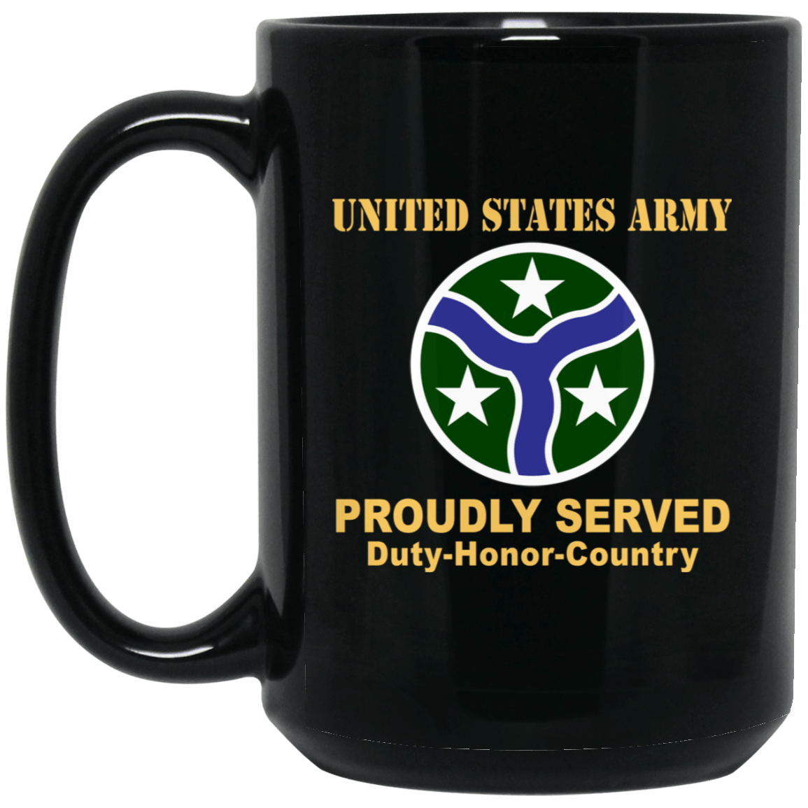 US ARMY 278TH ARMORED CAVALRY REGIMENT- 11 oz - 15 oz Black Mug-Mug-Army-CSIB-Veterans Nation
