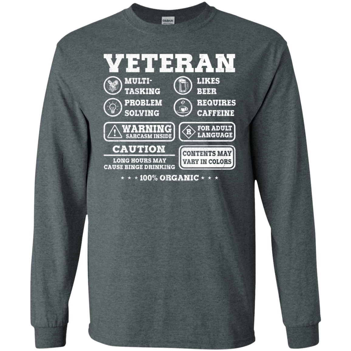 Military T-Shirt "Veteran Multitasking Sarcasm Men" Front-TShirt-General-Veterans Nation