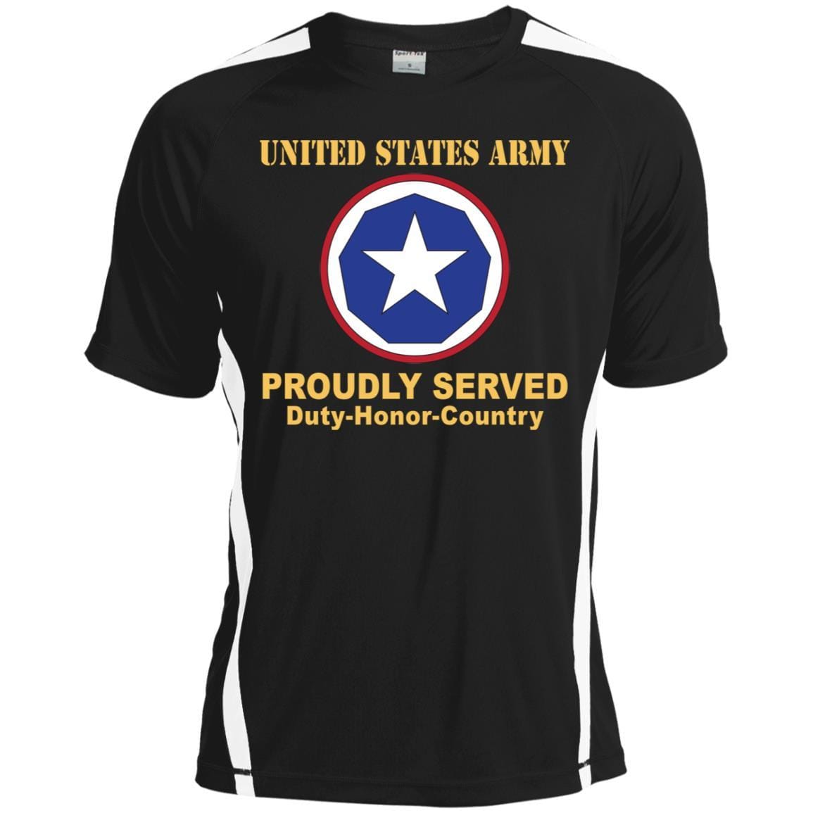 US ARMY 9TH SUPPORT COMMAND- Proudly Served T-Shirt On Front For Men-TShirt-Army-Veterans Nation