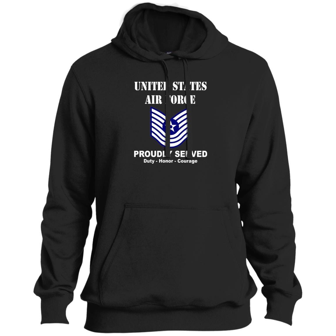 US Air Force E-7 Old Style E7 Noncommissioned Officer Ranks Sport-Tek Tall Pullover Hoodie - T-Shirt-TShirt-USAF-Veterans Nation