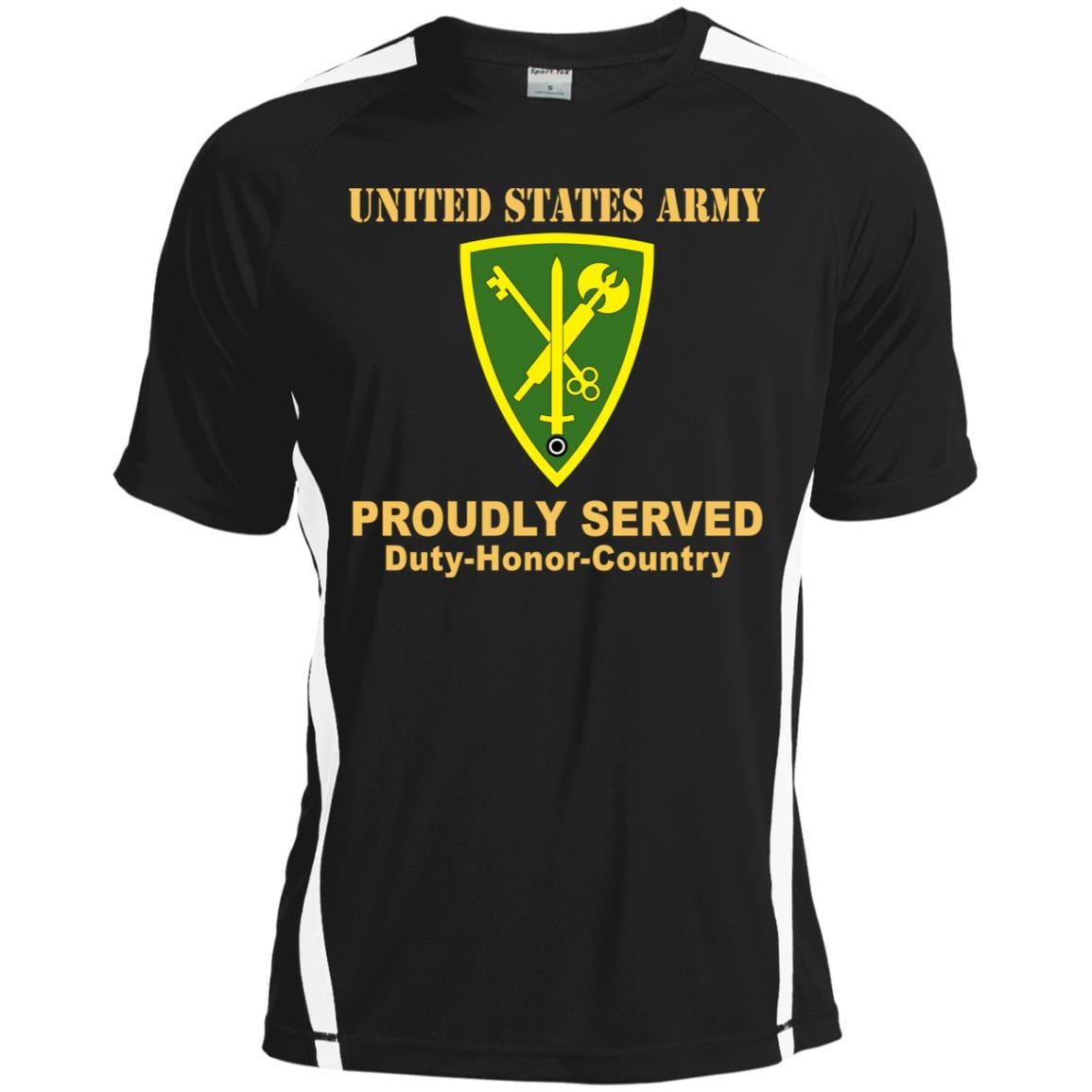 US ARMY 42ND MILITARY POLICE BRIGADE- Proudly Served T-Shirt On Front For Men-TShirt-Army-Veterans Nation