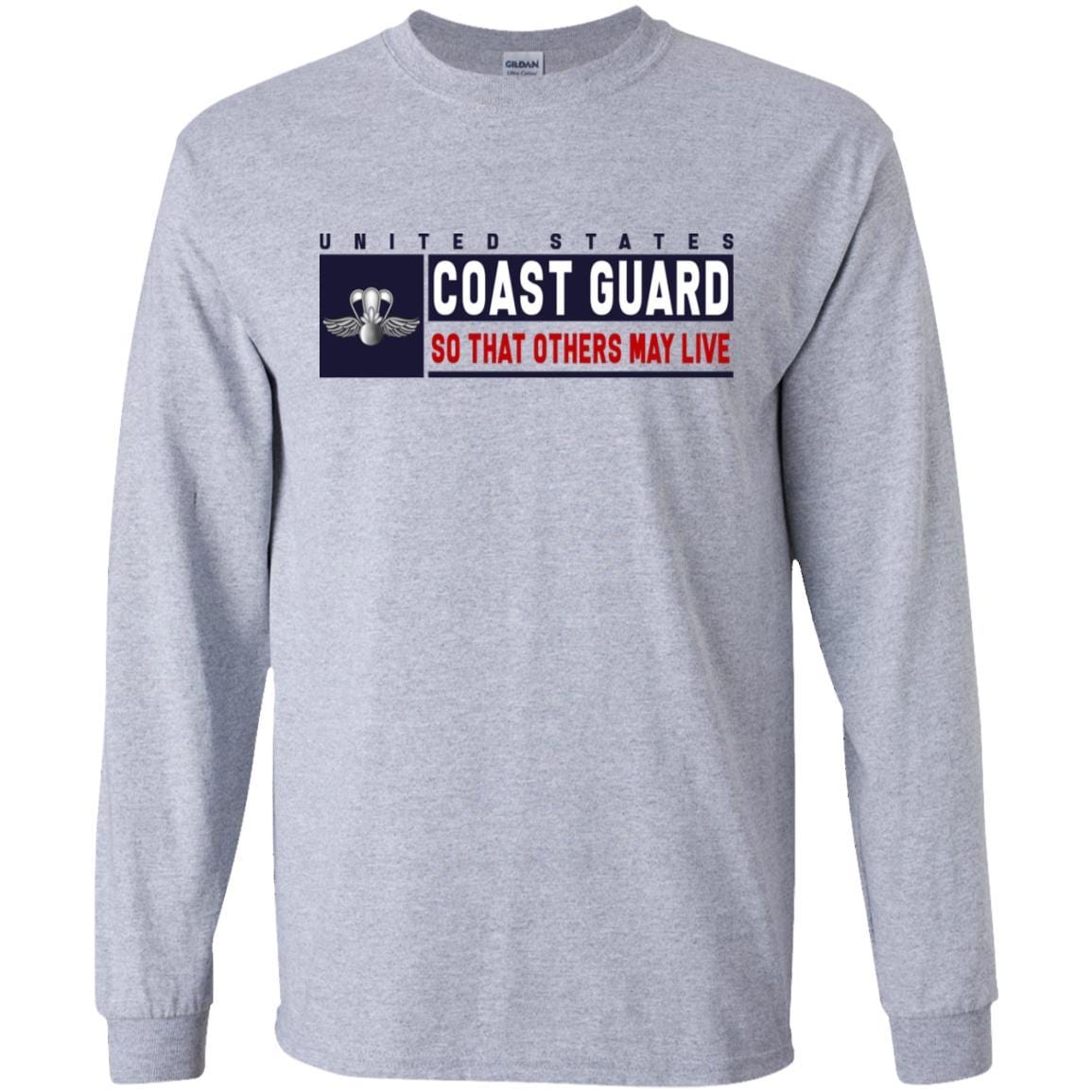 USCG AVIATION SURVIVAL TECHNICIAN AST Logo- So that others may live Long Sleeve - Pullover Hoodie-TShirt-USCG-Veterans Nation