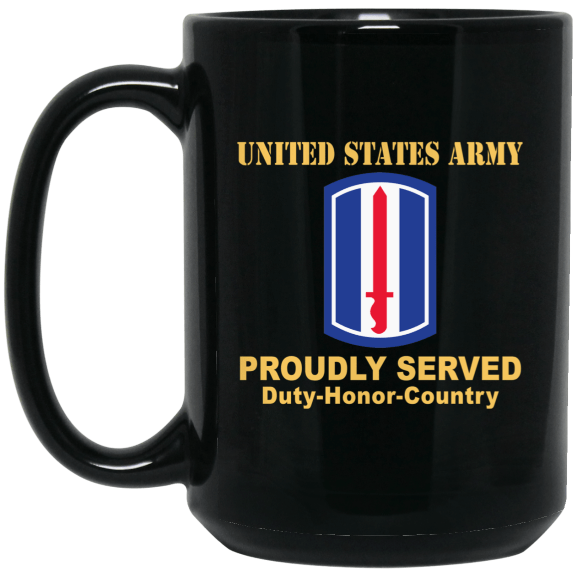 US ARMY 193RD INFANTRY BRIGADE- 11 oz - 15 oz Black Mug-Mug-Army-CSIB-Veterans Nation