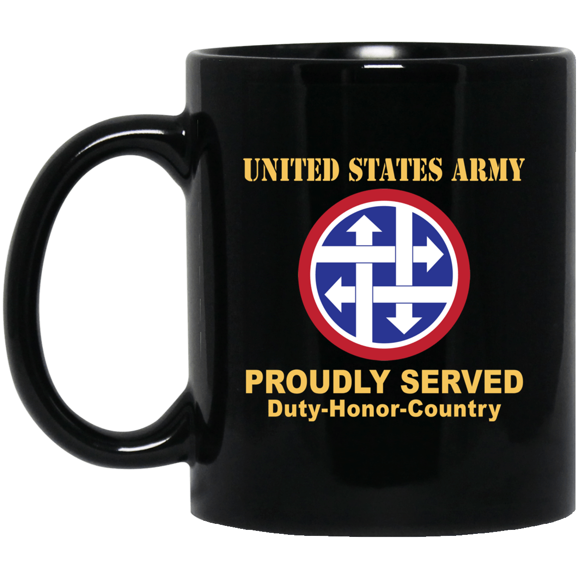 US ARMY 4TH SUSTAINMENT COMMAND- 11 oz - 15 oz Black Mug-Mug-Army-CSIB-Veterans Nation