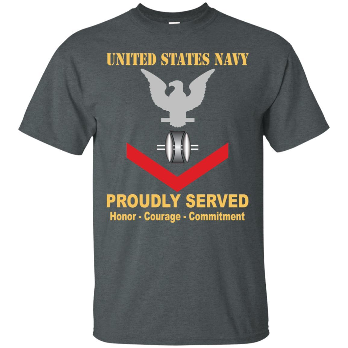 Navy Opticalman Navy OM E-4 Rating Badges Proudly Served T-Shirt For Men On Front-TShirt-Navy-Veterans Nation