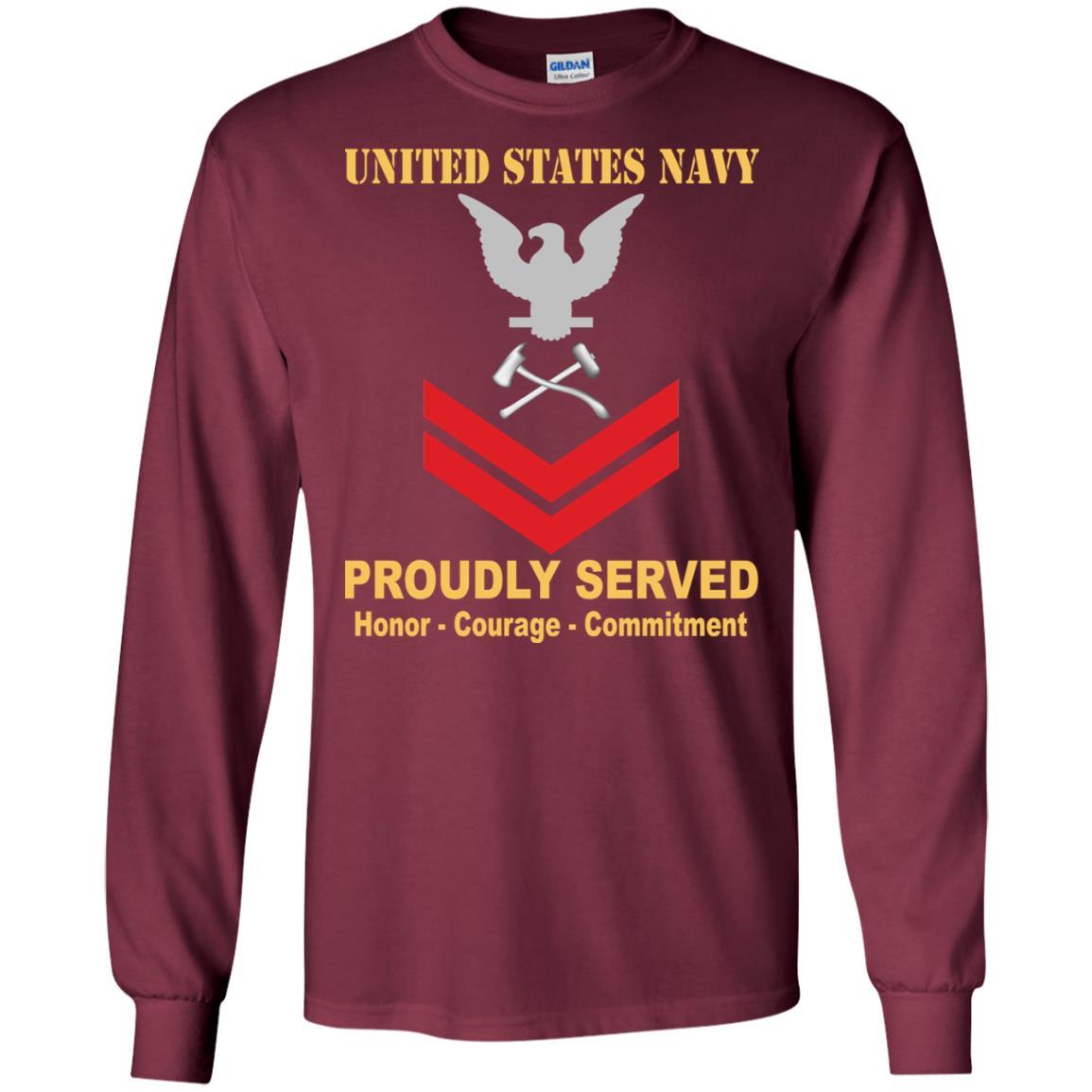 Navy Damage Controlman Navy DC E-5 Rating Badges Proudly Served T-Shirt For Men On Front-TShirt-Navy-Veterans Nation