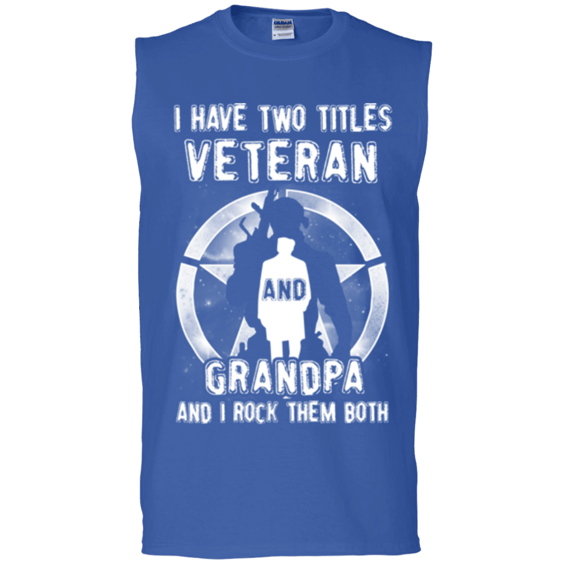 Military T-Shirt "I HAVE TWO TITLES VETERAN AND GRANDPA"-TShirt-General-Veterans Nation