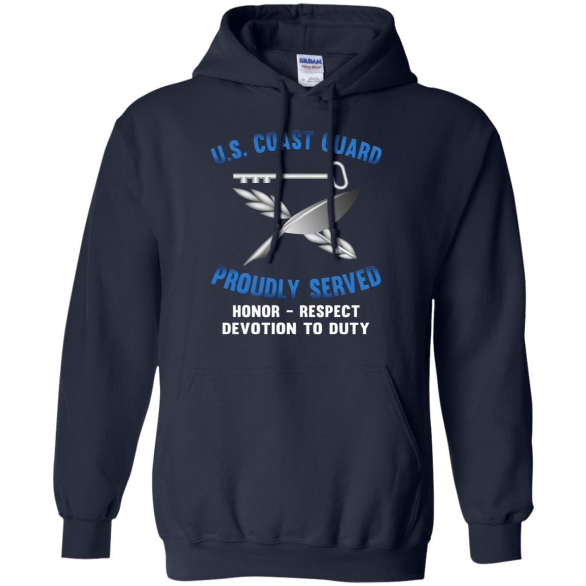 USCG CULINARY SPECIALIST CS Logo Proudly Served T-Shirt For Men On Front-TShirt-USCG-Veterans Nation