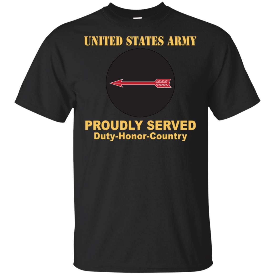 US ARMY CSIB ASYMMETRIC WARFARE GROUP- Proudly Served T-Shirt On Front For Men-TShirt-Army-Veterans Nation