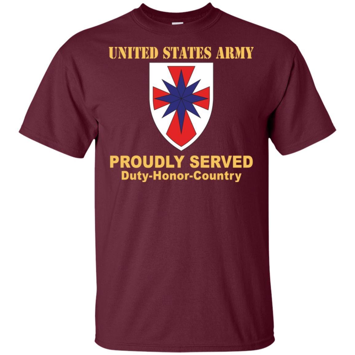 US ARMY 8TH SUSTAINMENT COMMAND- Proudly Served T-Shirt On Front For Men-TShirt-Army-Veterans Nation